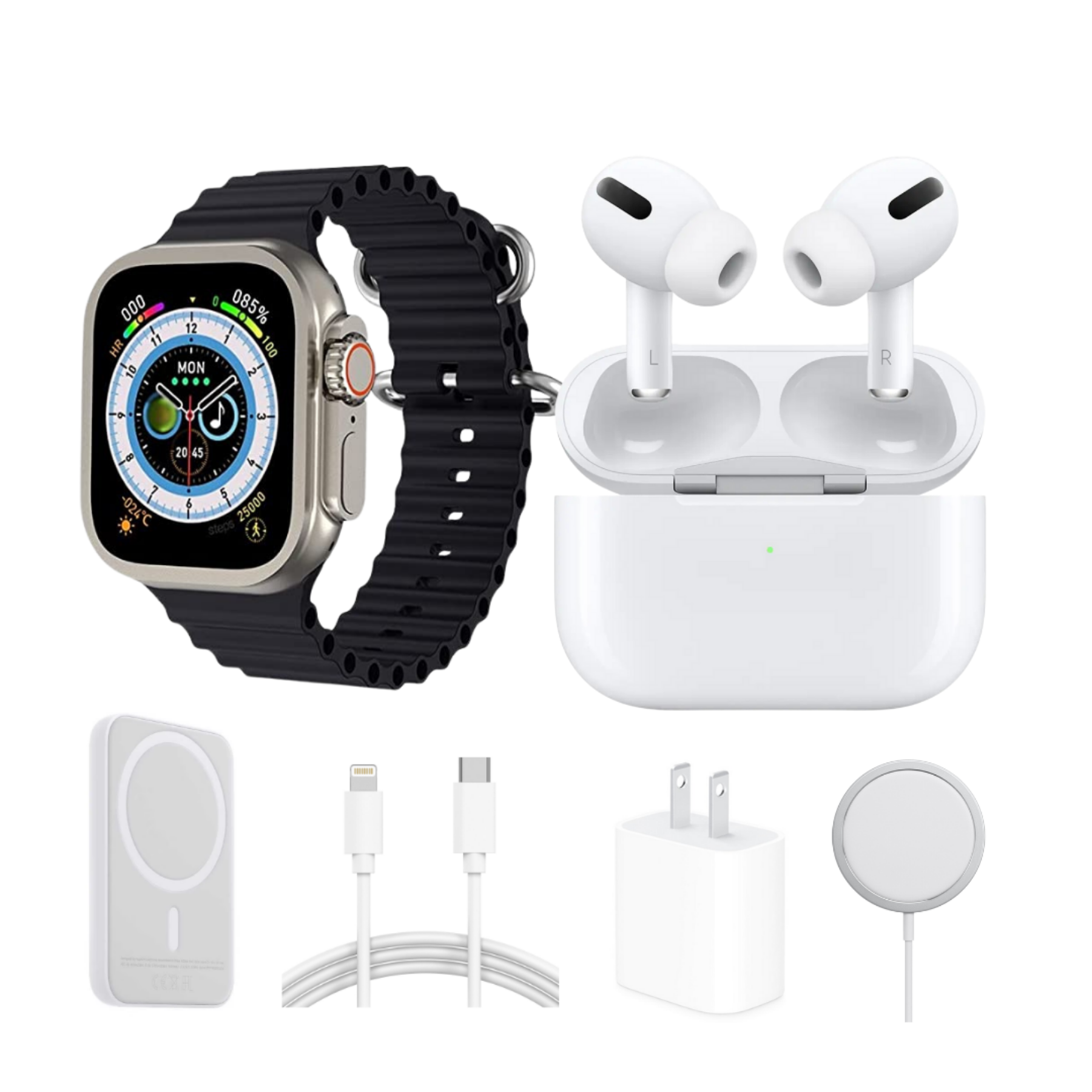 Kit Smartwatch Audifonos Power Bank