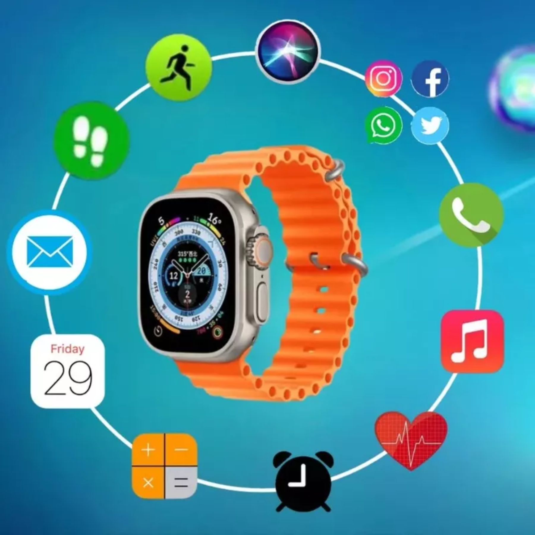 Kit Smartwatch Audifonos Power Bank