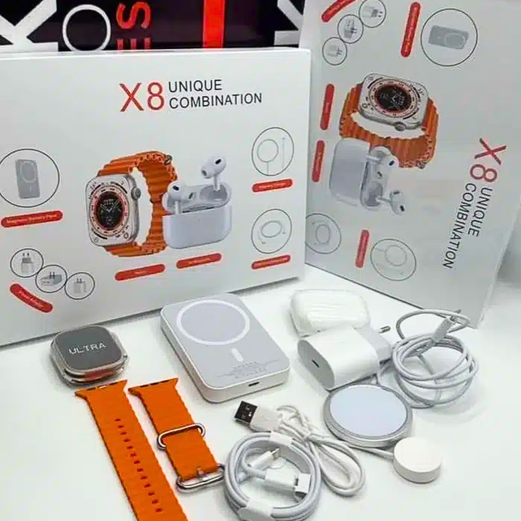 Kit Smartwatch Audifonos Power Bank