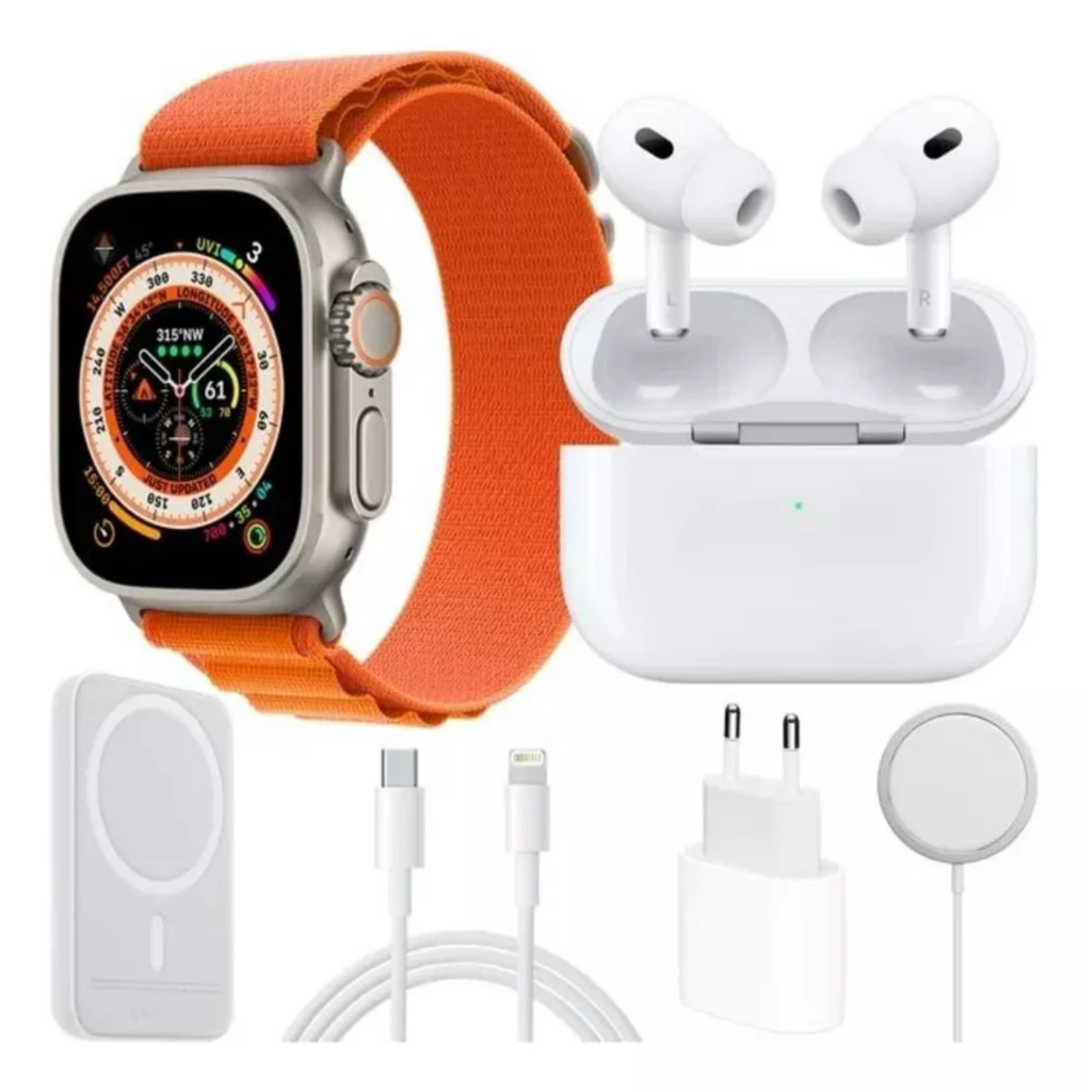 Kit Smartwatch Audifonos Power Bank